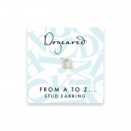 open n earring, sterling silver