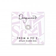 open o earring, sterling silver