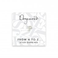 open p earring, sterling silver