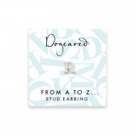 open r earring, sterling silver