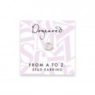open s earring, sterling silver