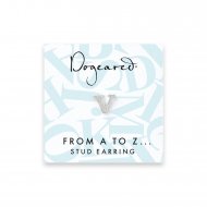 open v earring, sterling silver