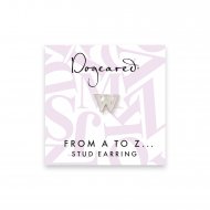 open w earring, sterling silver
