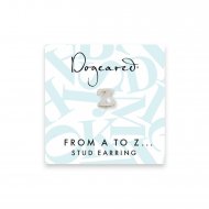 open z earring, sterling silver