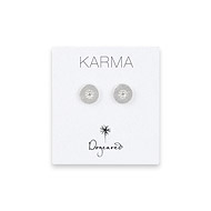 karma diamond sterling silver stud earrings