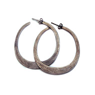 daily wear charcoal hoop earrings