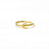 open c ring -  gold dipped