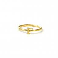 open f ring -  gold dipped