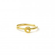open g ring -  gold dipped