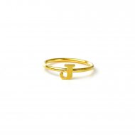 open j ring -  gold dipped