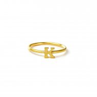 open k ring -  gold dipped