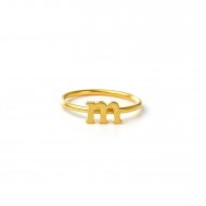 open m ring - gold dipped