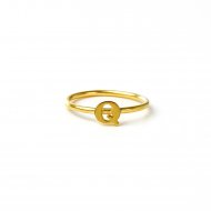open q ring - gold dipped