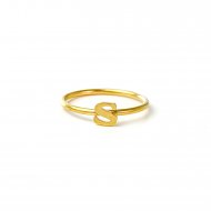 open s ring - gold dipped