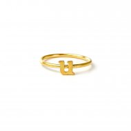 open u ring - gold dipped