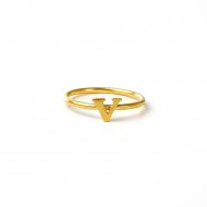 open v ring - gold dipped