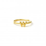 open w ring - gold dipped