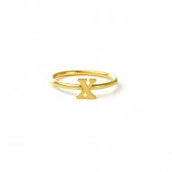 open x ring - gold dipped