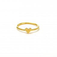 solid heart ring - gold dipped