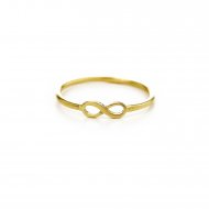 infinity ring, gold dipped, size 5