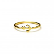 anchor ring - gold dipped
