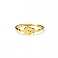 skull ring - gold dipped