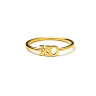 xo ring - gold dipped