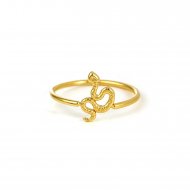 snake ring - gold dipped