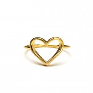 large heart ring - gold dipped