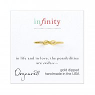 infinity ring, gold dipped
