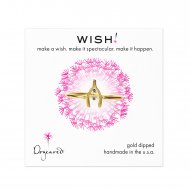 wishbone ring, gold dipped