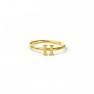open h ring -  gold dipped