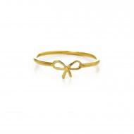 small bow ring, gold dipped, size 6