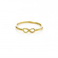 infinity ring, gold dipped, size 6