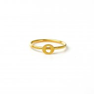open o ring, gold dipped, size 7