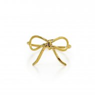 bow ring, gold dipped, size 8