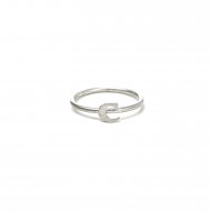 open c ring -  sterling silver