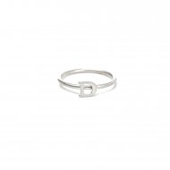 open d ring -  sterling silver