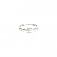 open f ring -  sterling silver