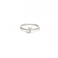 open j ring -  sterling silver