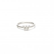 open w ring - sterling silver