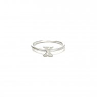 open x ring - sterling silver