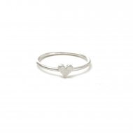 solid heart ring - sterling silver