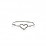 heart ring, sterling silver, size 5