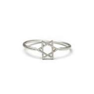 jewish star ring - sterling silver