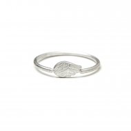angel wing ring - sterling silver