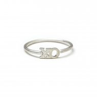xo ring - sterling silver