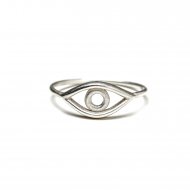 large eye ring - sterling silver