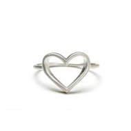 large heart ring - sterling silver