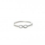 infinity ring, sterling silver, size 6